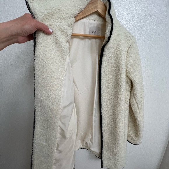 NWOT ~ LOFT Sherpa Coat - Picture 5 of 7